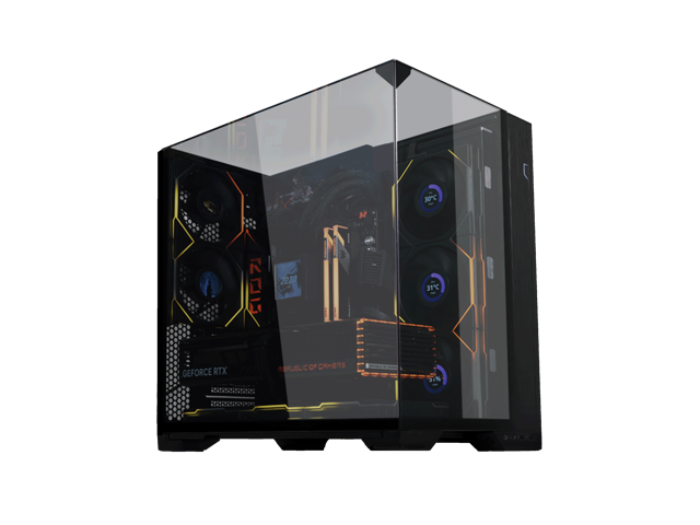 LIAN LI O11 vision compact black color Aluminum / Steel / Tempered Glass ATX Mid Tower computer Case --O11VPX