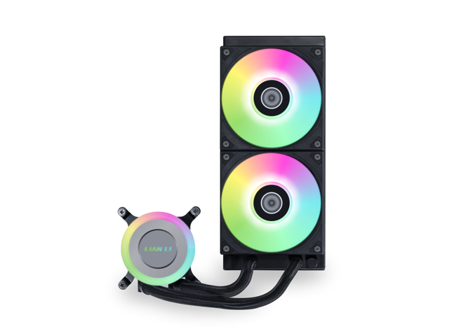 Lian Li GA II LITE 240mm AIO Liquid CPU Cooler 2 x 120mm Performance FDB Fans, Daisy-Chain, Low Noise, All-in-One Water Cooling for Intel...