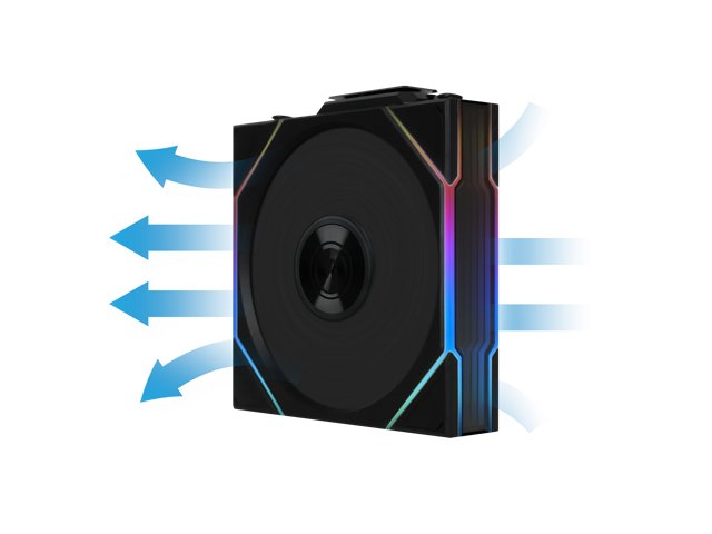 Lian Li UNI Fan TL 120 Wireless - Single Pack (Reverse Blade) - Controller Not Included - 2.4 GHz Wireless Control - Infinity Mirror Design -...