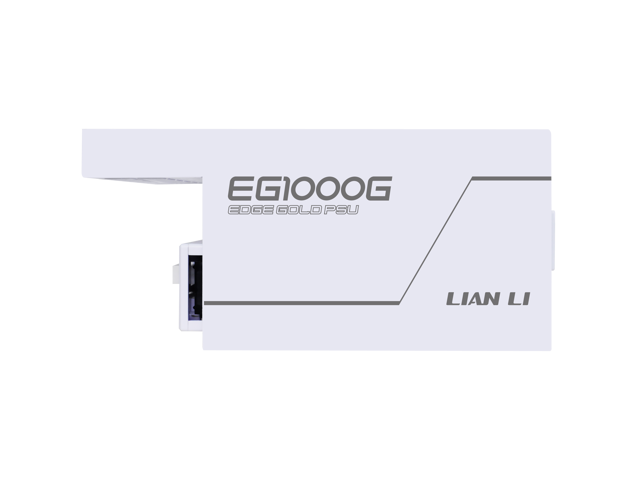 Lian Li Edge Serie - 1000W Full Modular Power Supply (Fan USB Hub Included) - Gold - ATX 3.1 - PCIE 5.1 Support - 12V-2x6 Connector - L-Shape...