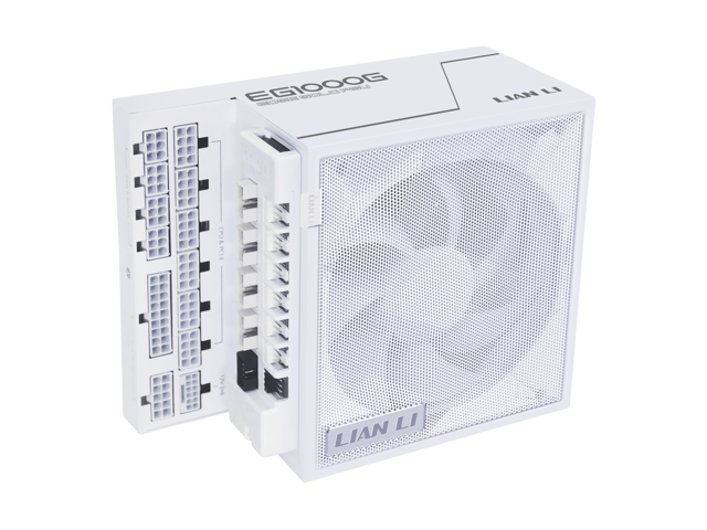 Lian Li Edge Series-1000W Full Modular Power Supply (Fan Hub Included) - Gold-ATX 3.0, 3.1-PCIE 5.1-L-Shape Design for Dual Chamber Case-120mm FDB...