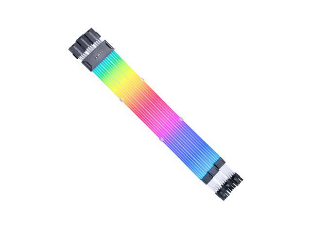 Lian Li Strimer Wireless 3x8-Pin GPU RGB Power Extension Cable, 2.4GHz Wireless Lighting Control, 410mm (16.14 in) 12 Light Guides, Controller...