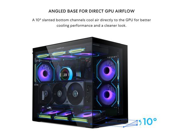 LIAN LI O11D MINI V2 Compact ATX Mid-Tower Airflow Computer Case Panoramic View Fully Ventilated Airflow Adjustable I/O Pillar-Less ...