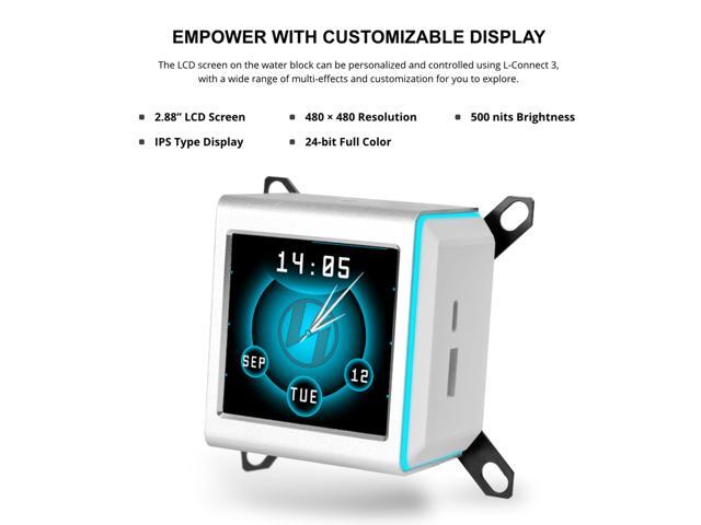 Lian-Li Galahad II LCD TL Liquid CPU Cooler 280mm AIO - 2X 140 RGB TL Wireless Fans - 2.88 IPS LCD Screen - Black (GA2ALCD28TLB)