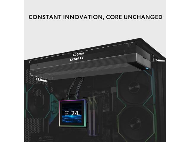 Lian Li Hydroshift II-S 360 Liquid CPU Cooler - 3.4' IPS LCD Square Screen - Daisy-Chain - Low-Noise - Intel LGA 1851/1700, AMD AM5/AM4 - Fits Most...