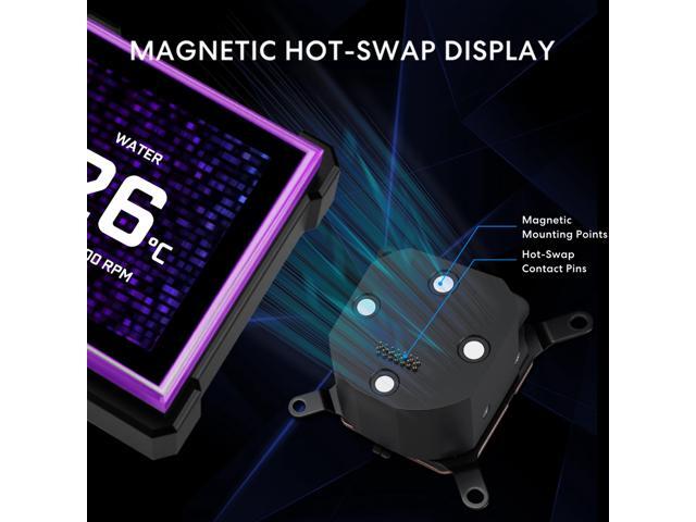 Lian Li Hydroshift II-S 360 Liquid CPU Cooler - 3.4' IPS LCD Square Screen - Daisy-Chain - Low-Noise - Intel LGA 1851/1700, AMD AM5/AM4 - Fits Most...