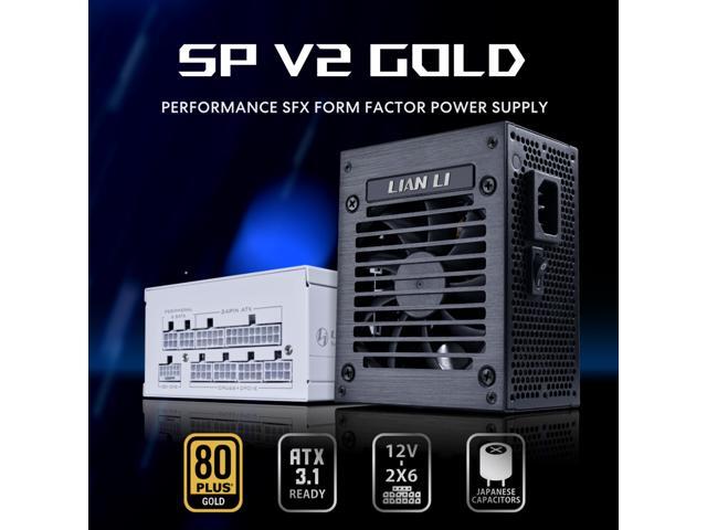 Lian Li SP V2 Gold - 850 Watt SFX Form Factor Power Supply with Native 12V-2x6 Cable - Low Noise - 80 Plus Gold Efficiency - ATX 3.1 & PCIe 5.0...