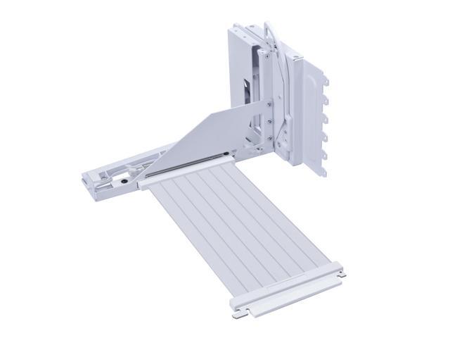 Lian Li 4 Slots Vertical GPU Kit (VG4v4) - Premium Gen 5 Riser Cable PCI-E 5.0, PCIe 3.0/4.0 Compatible, Adjustable Position - (VG4v4 White)
