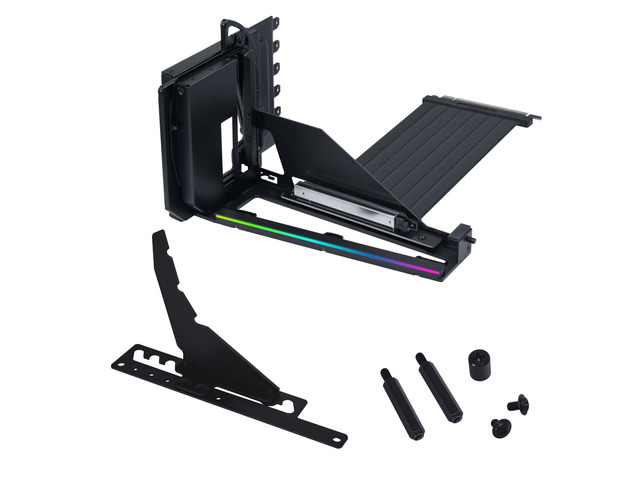Lian Li 4 Slots Vertical GPU Kit (VG4v4) - Premium Gen 5 Riser Cable PCI-E 5.0, PCIe 3.0/4.0 Compatible, Adjustable Position - (VG4v4 Black)