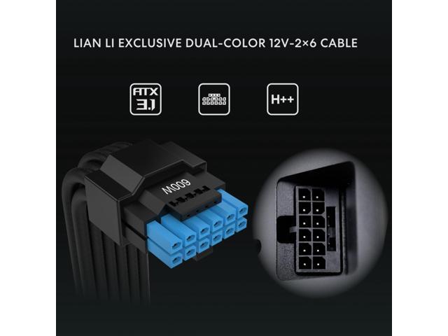 Lian Li RS 1200W Rotational Shift Fully Modular ATX Power Supply (W/ USB Fan Hub) 90° AC Inlet, Cybenetics Platinum, 80+ Gold, ATX 3.1, PCIe 5.1,...
