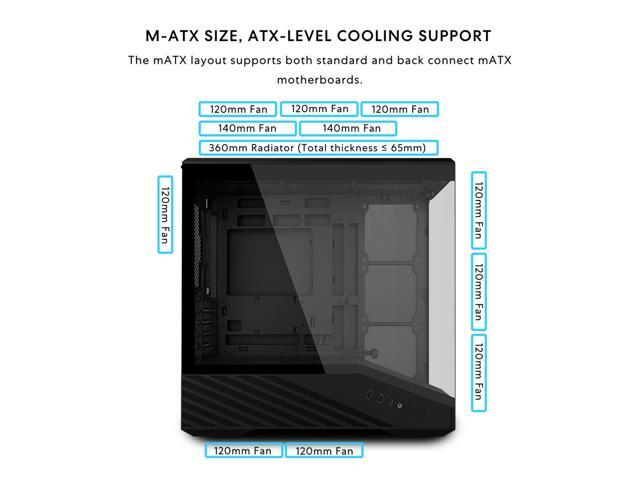 Lian Li VECTOR V100 MINI Micro Form Factor Compact PC Case, Panoramic Tempered Glass, Support Backet-Connect Micro-ATX, 415mm GPUs, 360mm Radiator,...