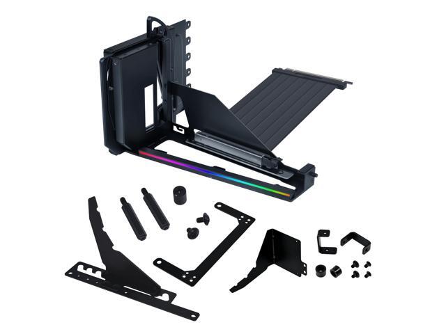 Lian Li 4 Slots Vertical GPU Kit (VG4v4) - Premium Gen 5 Riser Cable PCI-E 5.0, PCIe 3.0/4.0 Compatible, Adjustable Position - (VG4v4 Black)