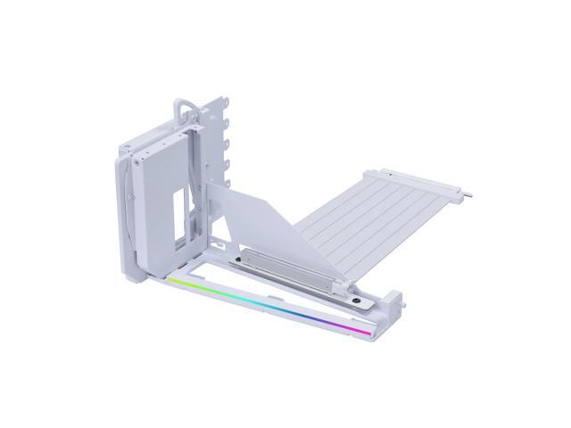 Lian Li 4 Slots Vertical GPU Kit (VG4v4) - Premium Gen 5 Riser Cable PCI-E 5.0, PCIe 3.0/4.0 Compatible, Adjustable Position - (VG4v4 White)