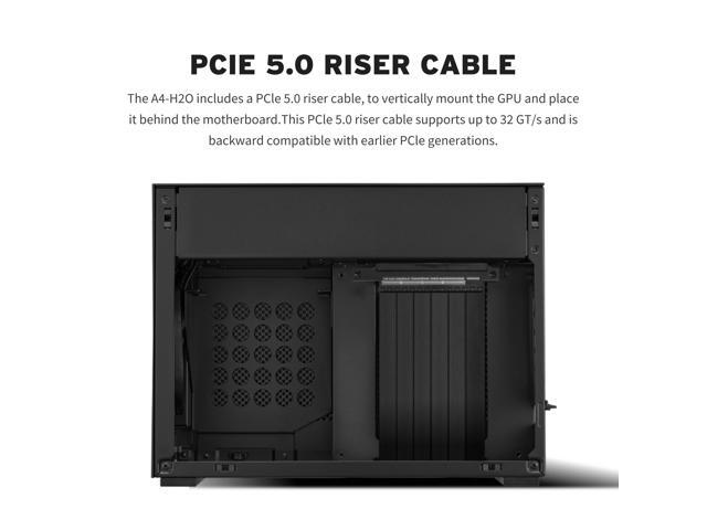 Lian Li A4-H2O Mini-ITX PC Case, Triple-Slot Mount GPU, Aluminum Exterior & SPCC Steel Interior, 240mm AIO, SFX Sandwich Layout, PCIe 5.0, Supports...