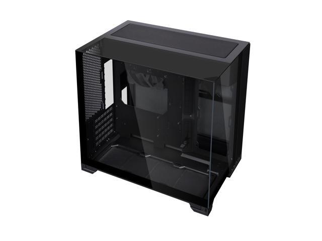 Lian Li O11 Vision-M - ATX Mid Tower PC Case with 140mm Fan - Hidden AIO Design - Triple Tempered Glass Panels - Up to 360mm AIO Support - Black.