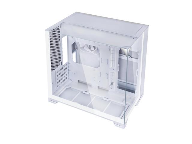 Lian Li O11 Vision-M - ATX Mid Tower PC Case with 140mm Fan - Hidden AIO Design - Triple Tempered Glass Panels - Up to 360mm AIO Support - White.