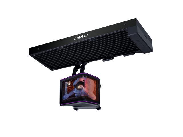 Lian Li Hydroshift II OLED Curved 360 Liquid CPU Cooler - Flexible Slide-Tube Clamp Coolant Pathway - Adjustable 6.67' OLED Screen - 3D Animation.