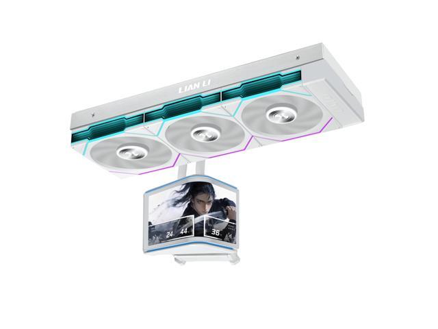 Lian Li Hydroshift II OLED Curved 360TL RGB Liquid CPU Cooler - 360mm AIO - 3x120mm TL Fans - Adjustable 6.67' Screen - 3D Animation Effects - Low...