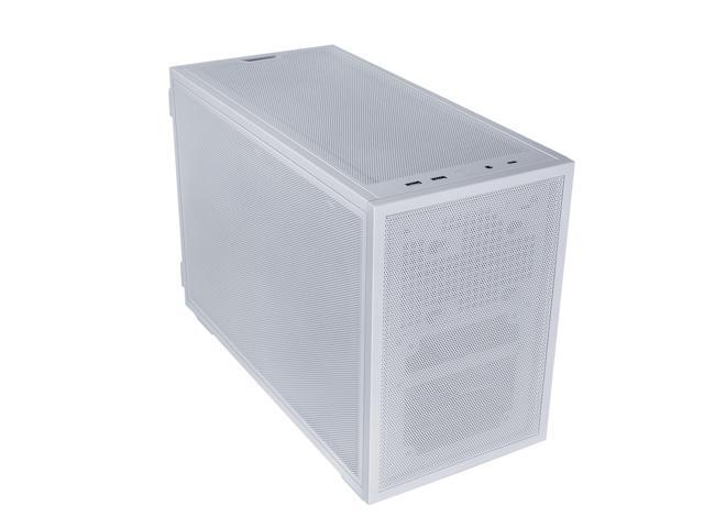 Lian Li B4-mATX 21.3L Small Form Factor PC Case, Support 358mm GPU, 360 AIO, Pre-Installed 2 x 120mm Slim Fans, White Mesh (B4W)