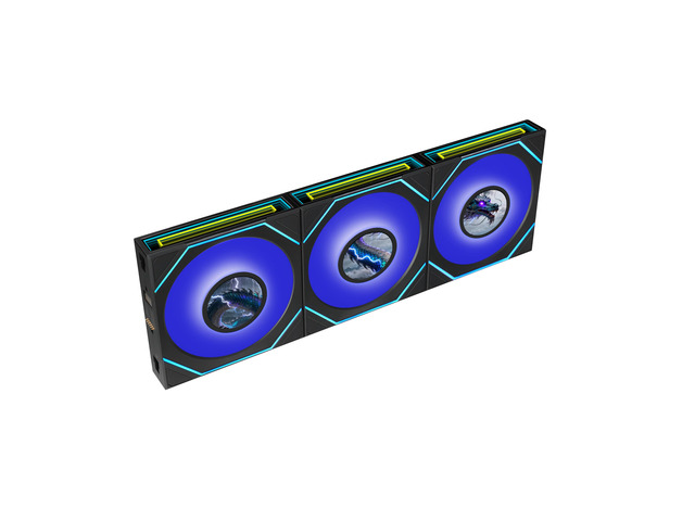 Lian Li UNI FAN SL-INF LCD Flex 120mm ARGB Fan, 3 Pack, Controller Not Included, Black (12SLIND1F3B)