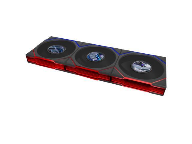 Lian Li UNI FAN TL LCD Flex 120mm Normal Blade (NOT Reverse) ARGB Fan, 3 Pack, Controller Not Included, Black (12TLLCD1F3B)