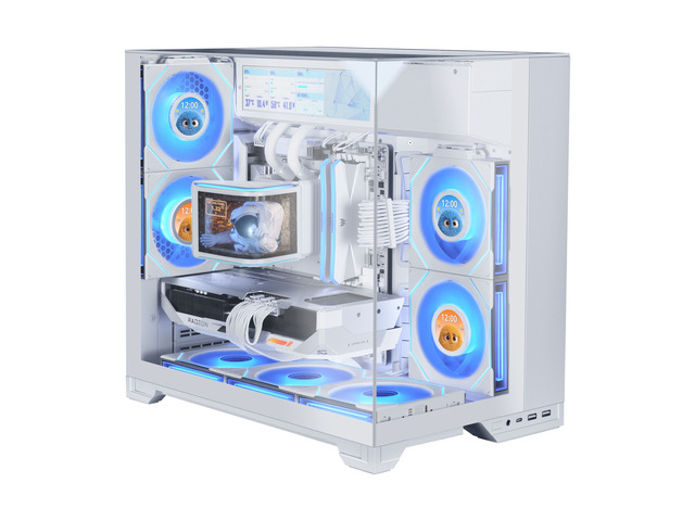Lian Li O11 Vision-M Digital - mATX Mid Tower PC Case with 9.2' LCD Screen & 140