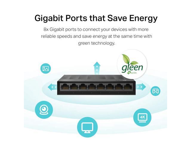 TP-Link LS1008G LiteWave 8-Port Gigabit Desktop Switch - image 8