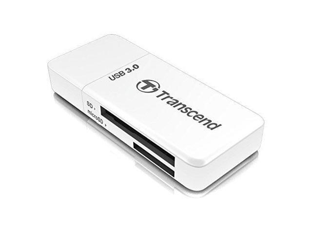 Transcend USB 3.0 SDHC / SDXC / microSDHC / SDXC Card Reader, TS-RDF5W (White)