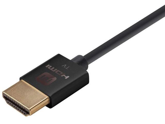 Monoprice HDMI High Speed Active Cable - 10 Feet - Black, 4K@60Hz, HDR, 18Gbps, 36AWG, YUV 4:4:4 - Ultra Slim Active Series