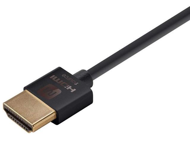 Monoprice HDMI High Speed Active Cable - 10 Feet - Black, 4K@60Hz, HDR, 18Gbps, 36AWG, YUV 4:4:4 - Ultra Slim Active Series