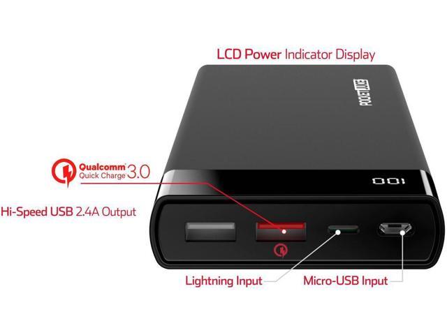 Tzumi - PocketJuice 20,000 mAh Portable Charger for Most USB-Enabled Devices - Black