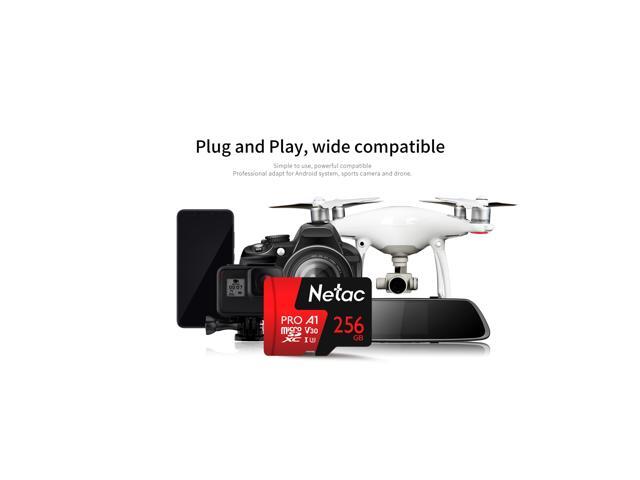Netac P500 Extreme Pro Micro SD Card TF Card Flash Memory Card MicroSDXC V30/A1/C10 High Speed Up to 100MB/s Retail Pack with SD Adapter