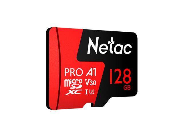 Netac P500 Extreme Pro Micro SD Card TF Card Flash Memory Card MicroSDXC V30/A1/C10 High Speed Up to 100MB/s Retail Pack with SD Adapter
