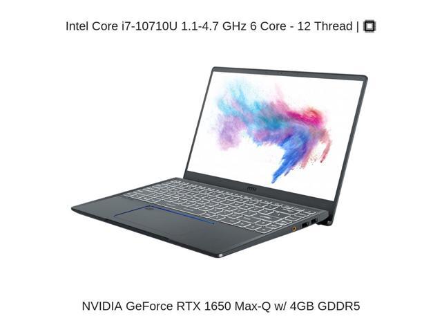 HIDevolution MSI Prestige 14 A10SC 14" UHD Grey with Blue Diamond Cut 1.1 GHz i7-10710U, GTX 1650 Max-Q, 16GB 2133MHz RAM, 1TB PCIe SSD ...