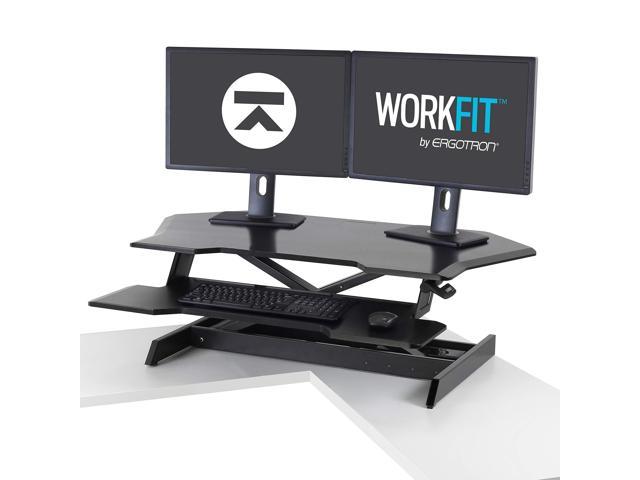 Ergotron WorkFit-TX Standing Desk Converter, Sit-Stand Desk Workstation - Height-Adjustable Keyboard (33-467-921)
