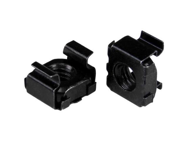 StarTech. com M5 Cage Nuts - 50 Pack, Black - M5 Mounting Cage Nuts for Server Rack & Cabinet - Cage Nut - Steel - Black - 1 Pack