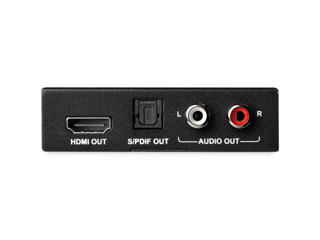 StarTech. com 4K HDMI Audio Extractor with 40K 60Hz Support - HDMI Audio De-embedder - HDR - Toslink Optical Audio - Dual RCA Audio - HDMI Audio -...