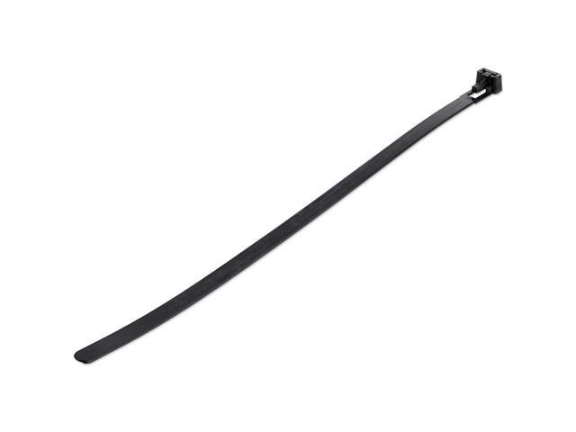 StarTech 10' Reusable Cable Ties Black XL Releasable Plastic Zip Ties UL1000pk