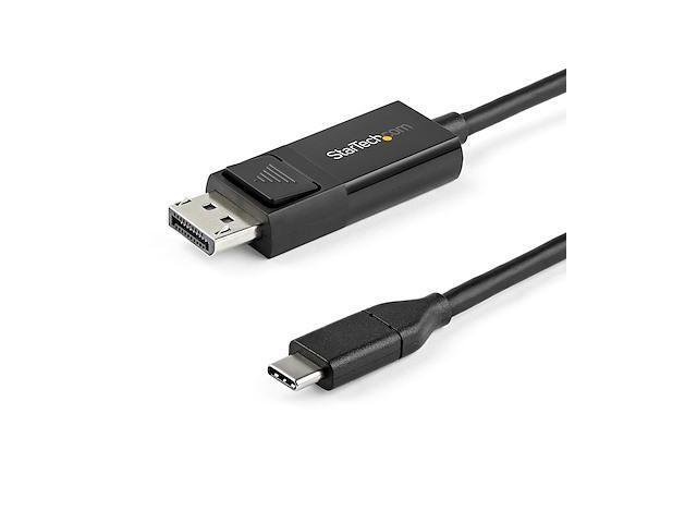 StarTech. com 6.6 ft. (2 m) USB C to DisplayPort 1.2 Cable - Bidirectional - 4K 60Hz - Thunderbolt 3 - USB Type C Adapter Cable (CDP2DP2MBD)