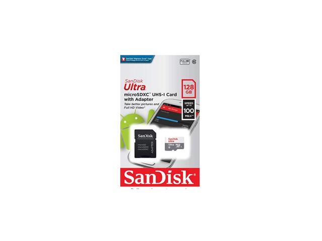 SanDisk 128GB Ultra UHS-I microSDHC Memory Card with SD Adapter