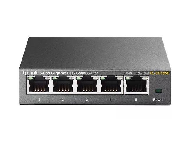 TP-LINK (TL-SG105) 5-Port Gigabit Unmanaged Desktop Switch, Steel Case