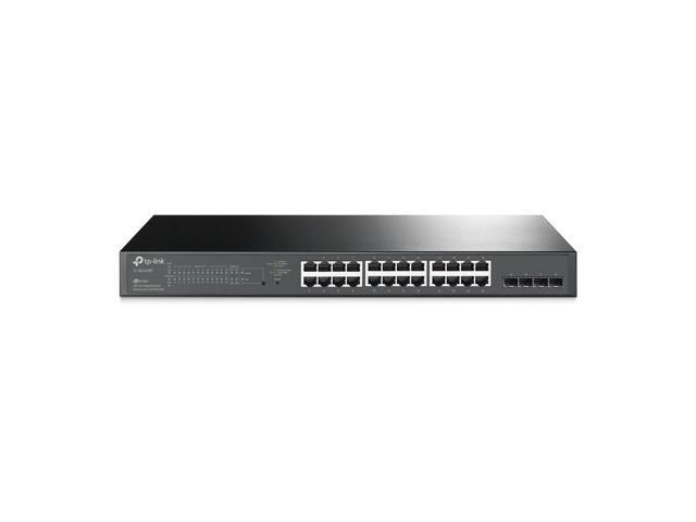 tp-link tl-sg2428p jetstream 28-port gigabit smart switch with 24-port poe+, 4 sfp slots (250 watt budget, centralized cloud management omada sdn,...