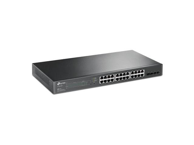 tp-link tl-sg2428p jetstream 28-port gigabit smart switch with 24-port poe+, 4 sfp slots (250 watt budget, centralized cloud management omada sdn,...