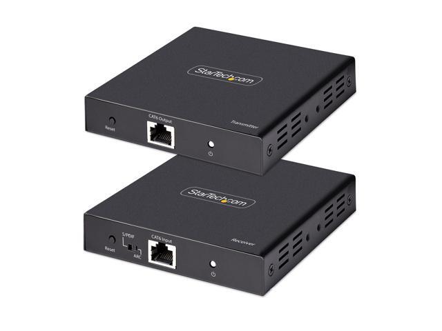 StarTech 4K HDMI Extender Over CAT5/CAT6 Cable, 4K 60Hz HDR Video Extender Up to 230ft (70m), HDMI Over Ethernet Cabling, S/PDIF Audio Out, HDMI...