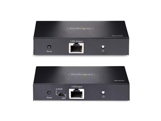 StarTech 4K HDMI Extender Over CAT5/CAT6 Cable, 4K 60Hz HDR Video Extender Up to 230ft (70m), HDMI Over Ethernet Cabling, S/PDIF Audio Out, HDMI...