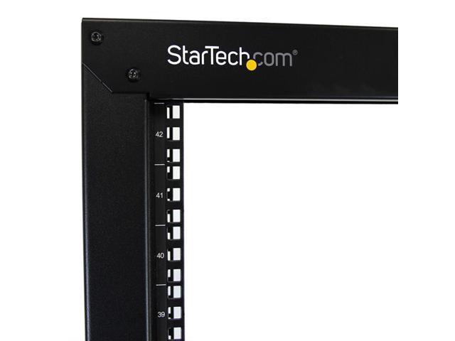StarTech. com 2-Post Server Rack with Sturdy Steel Construction and Casters - 42U