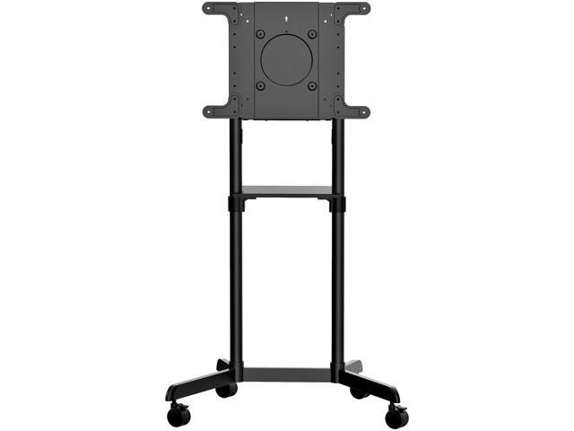 Mobile TV Cart - Portable Rolling TV Stand for 37-70' VESA Display (154lb/70kg) - TV Stand w/Shelf & Storage Compartment - Rotate/Tilt Display -...