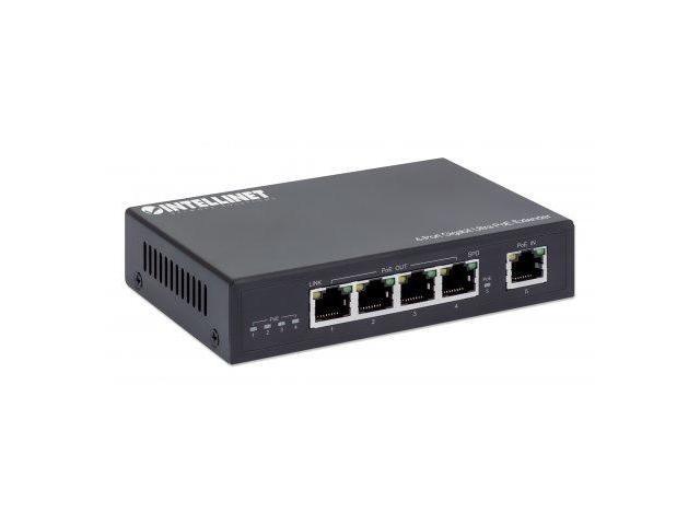 Intellinet 4-Port Gigabit Ultra PoE Extender, Adds up to 100 m (328 ft.) to PoE Range, 90 W PoE Power Budget, Four PSE Ports with up to 30 W...