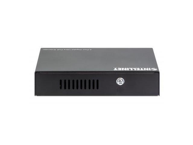 Intellinet 4-Port Gigabit Ultra PoE Extender, Adds up to 100 m (328 ft.) to PoE Range, 90 W PoE Power Budget, Four PSE Ports with up to 30 W...