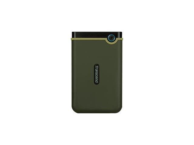 Transcend StoreJet 25M3 Slim - Hard drive - 1 TB - external (portable) - 2.5' - USB 3.0 - military green